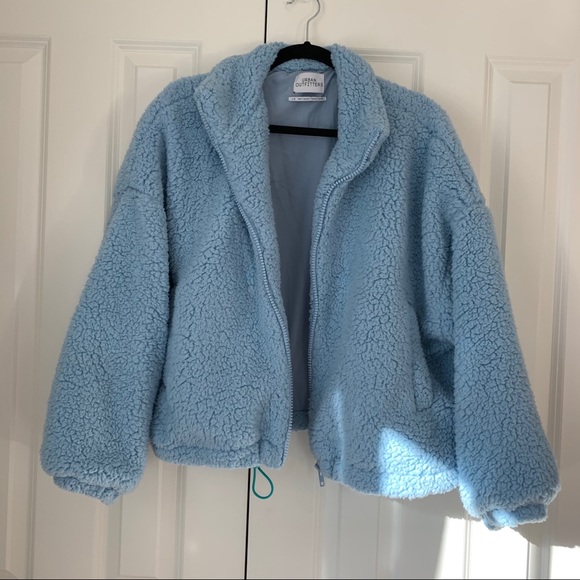 Urban Outfitters Jackets & Blazers - Urban outfitters blue teddy jacket